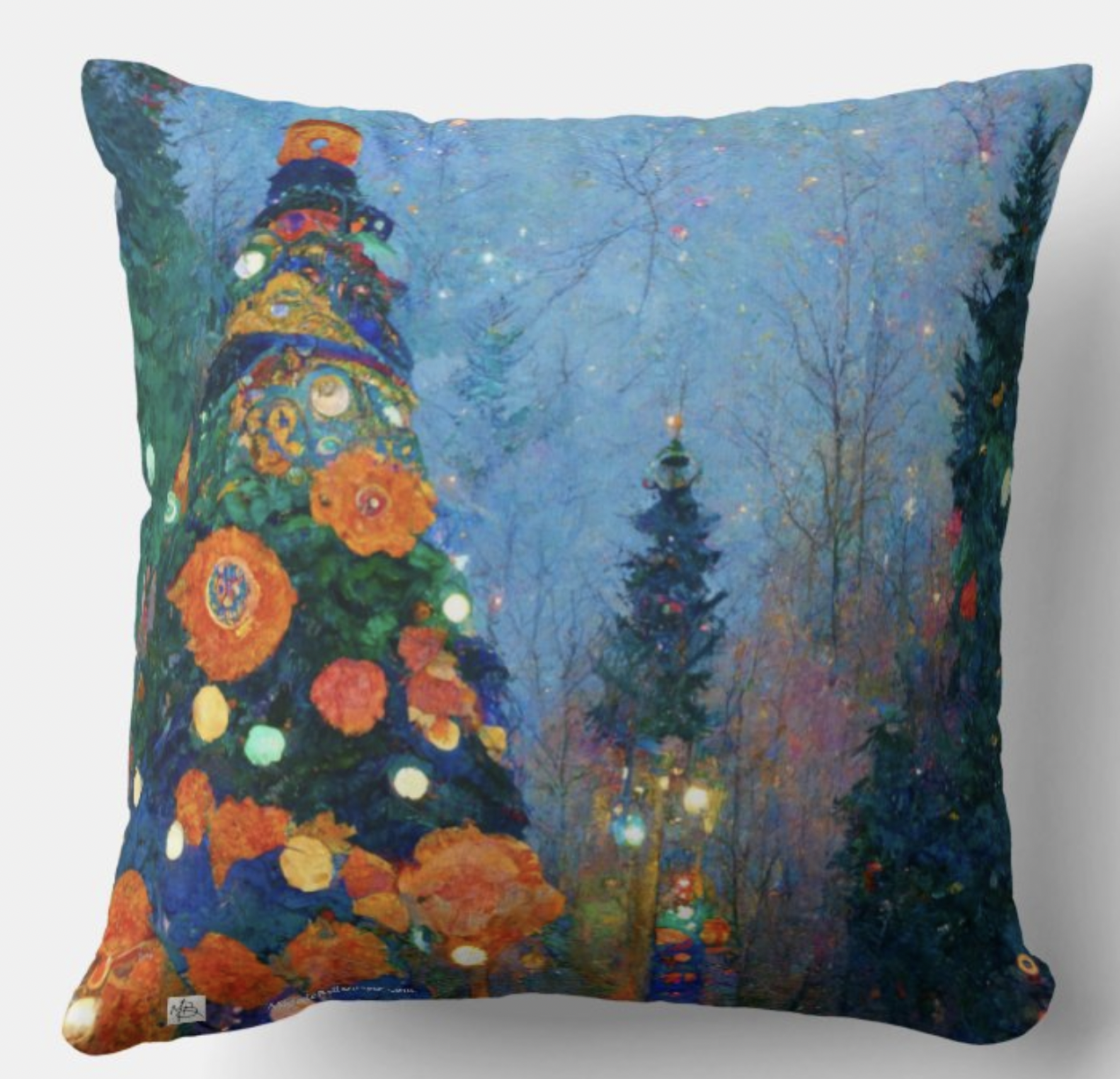 Throw Pillow Klimt Style Art